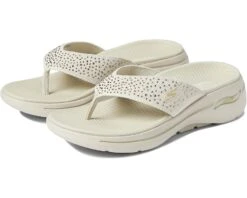 SKECHERS Performance Go Walk Arch Fit Knit Sandal With Rhinestones